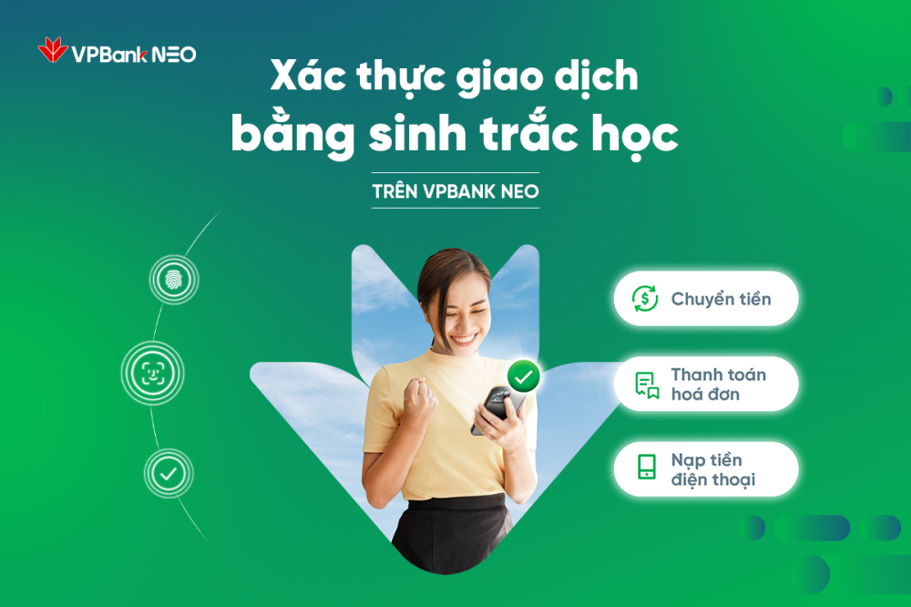  VPBank ứng dụng công nghệ xác thực giao dịch bằng khuôn mặt, vân tay 