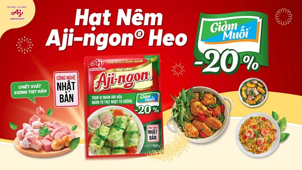 Ajinomoto Việt Nam đóng góp cho cuộc sống khỏe mạnh của người Việt với Hạt nêm Aji-ngon® Heo Giảm Muối mới